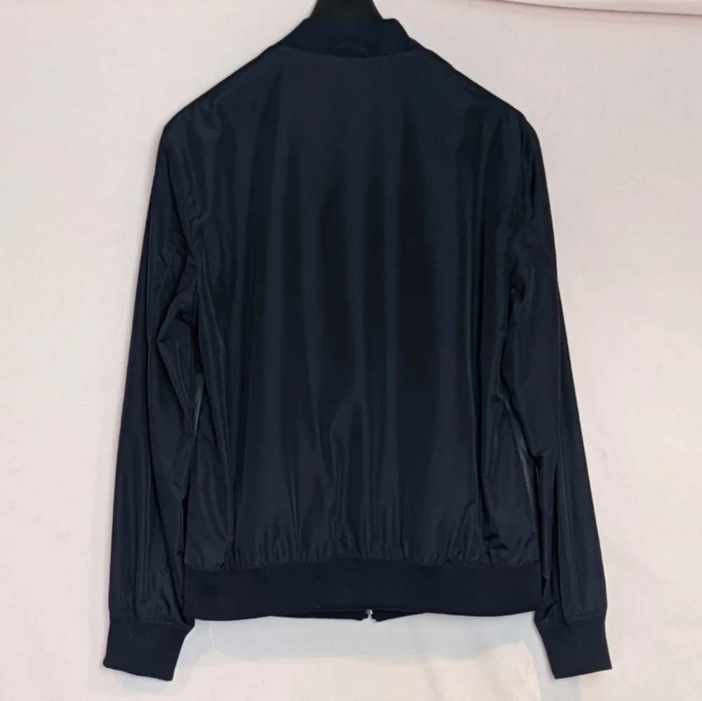Torras Blue Mesh Lined Jacket with Lambskin Leather Trim size 46